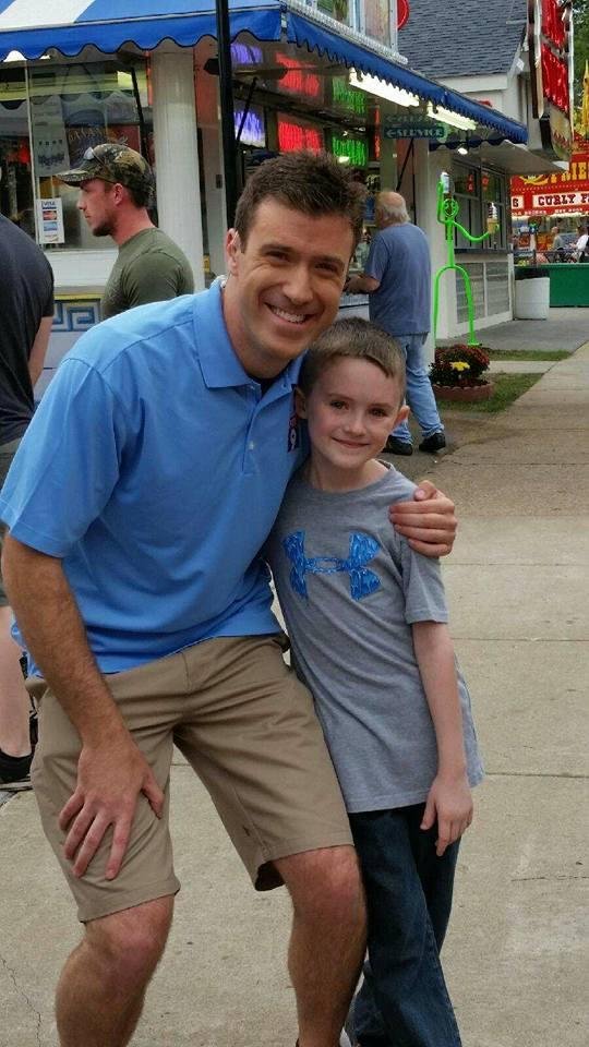 My son Riley went to the fair, and he ran into a wacky and zany meteorologist.