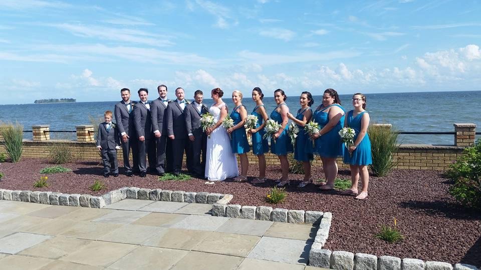The beautiful wedding party