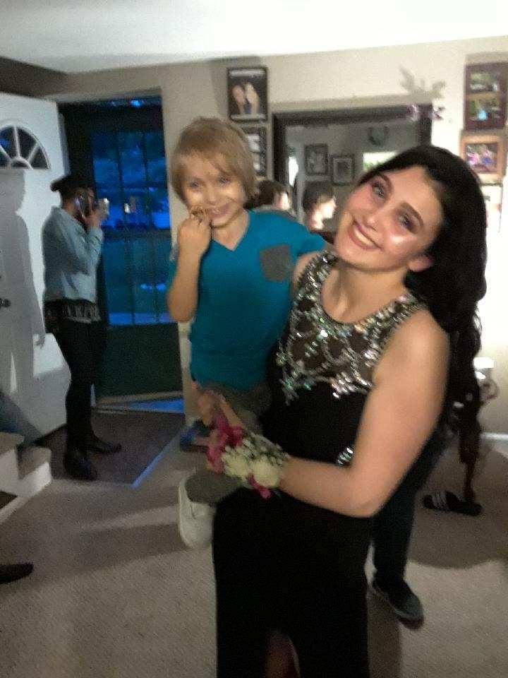 This is Eddie's daughter getting ready to go to the prom holding Jordan