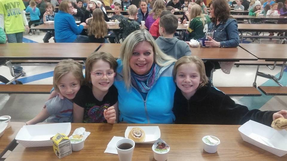 Breakfast with my favorite girls at Pine River school