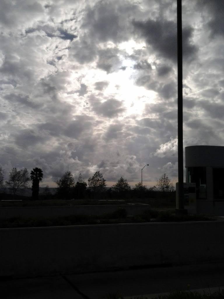Gods love shining through clouds, comforting.
