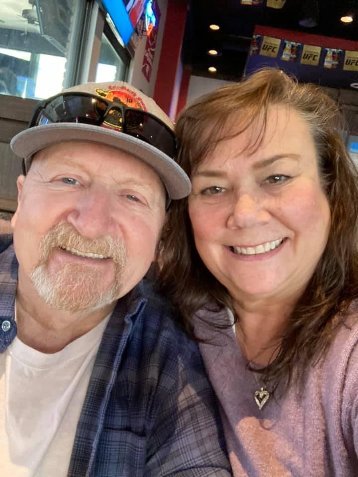 Having a nice lunch with my honey!