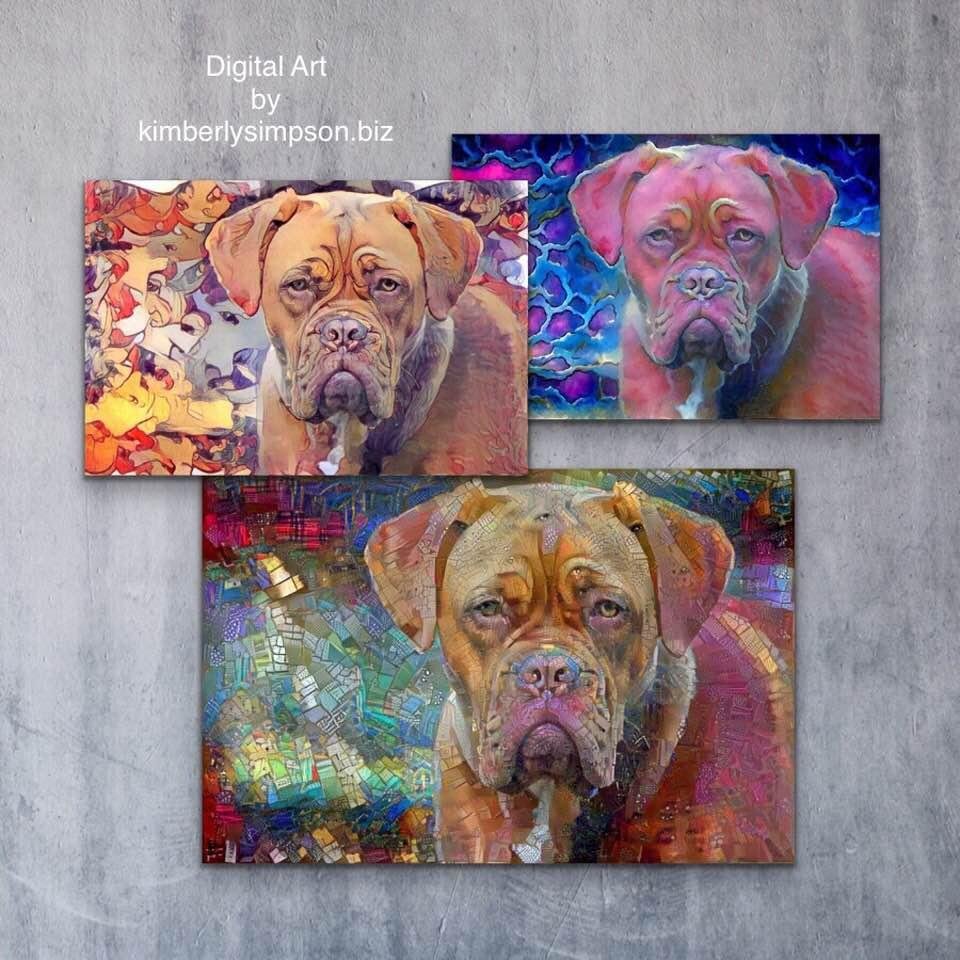 I was working on the Ozzie like dog faces. Then I came across this face. I knew I had to create something. I don’t even know the breed. -Kim