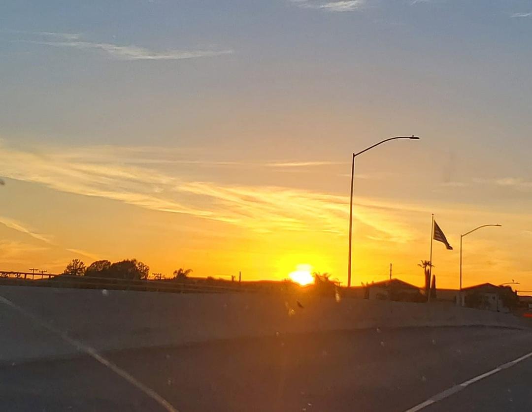 Driving home from soccer.