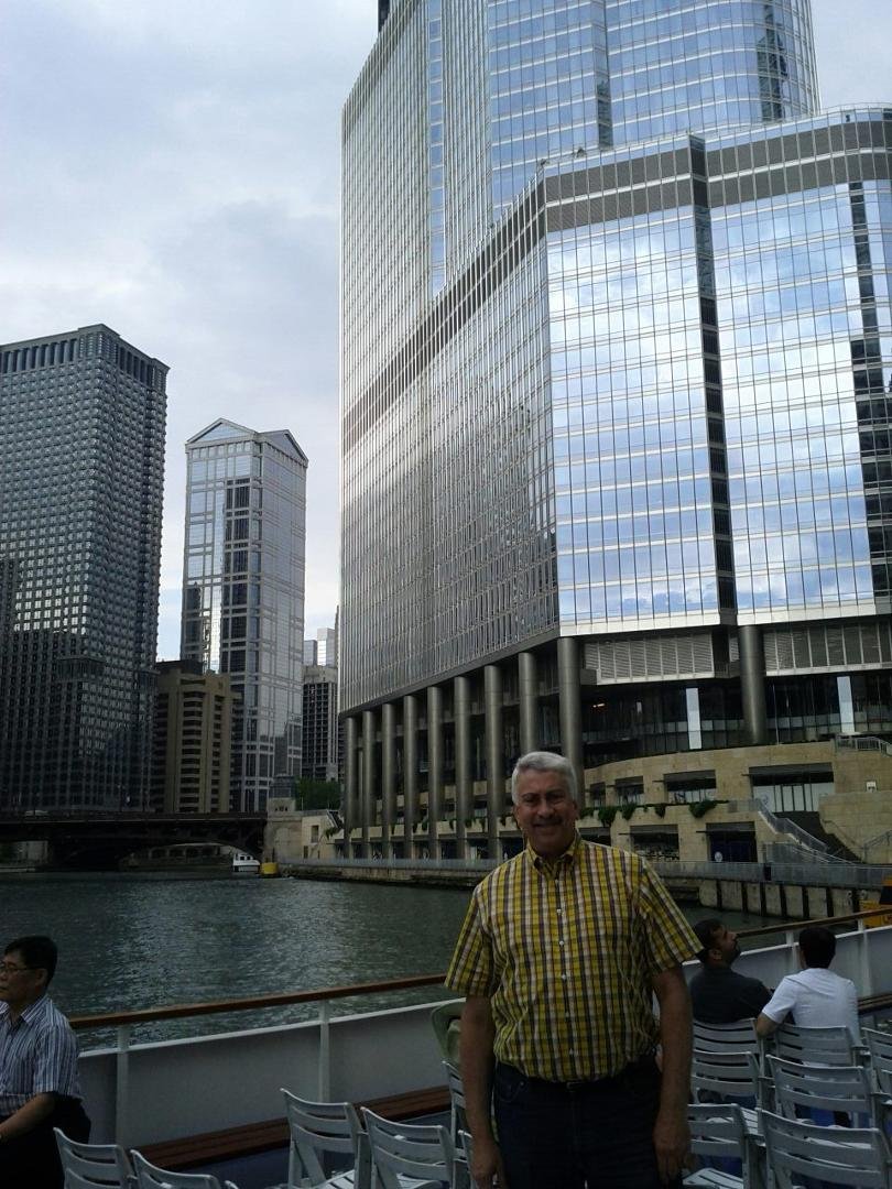 Chicago in front of Trump Tower