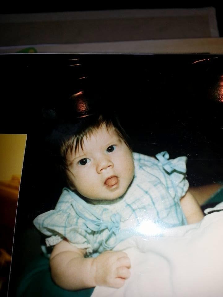 Happy birthday Kelly. You make your parents so proud. Enjoy watching your little one grow up as much as we did you. We love you. Here you are at two months.