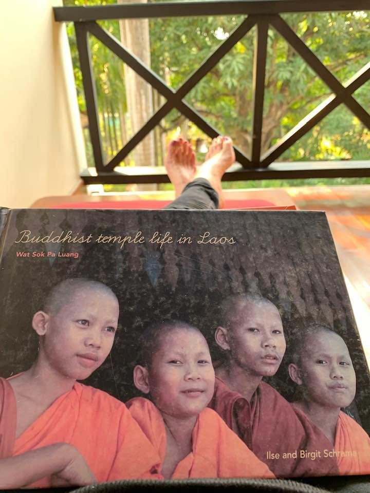 Meditating in Laos...