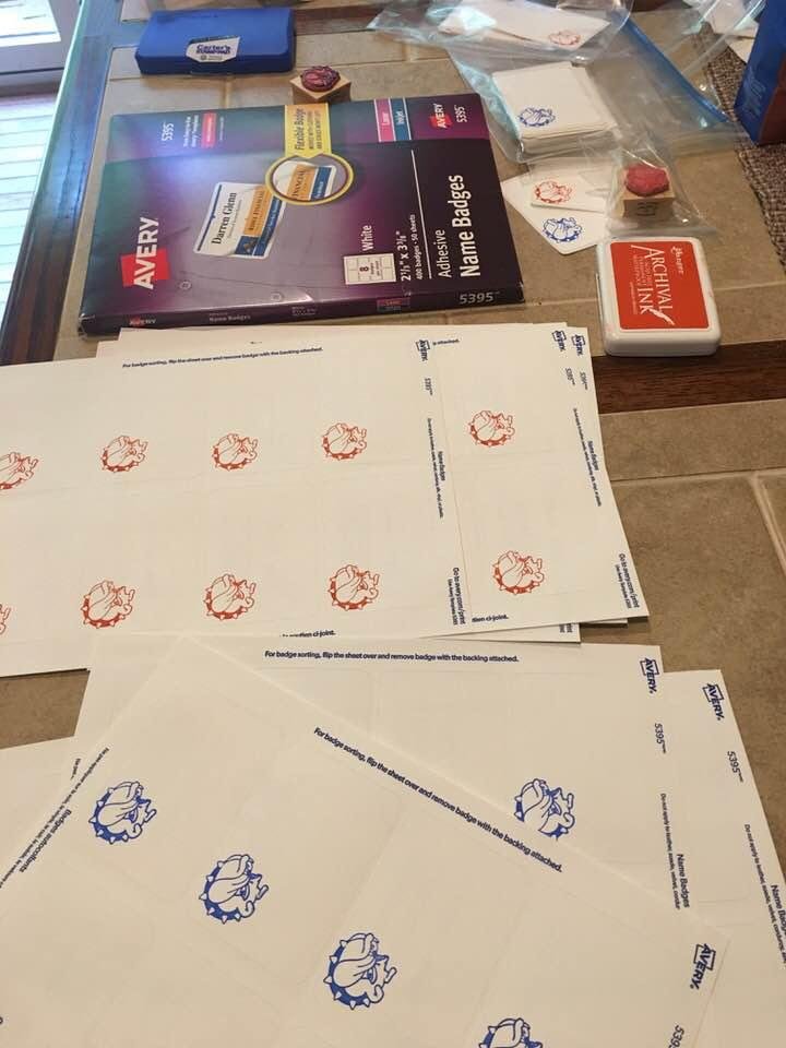 Stamping name tags for COTC. It’s June and time is getting short! Get your money in NOW!