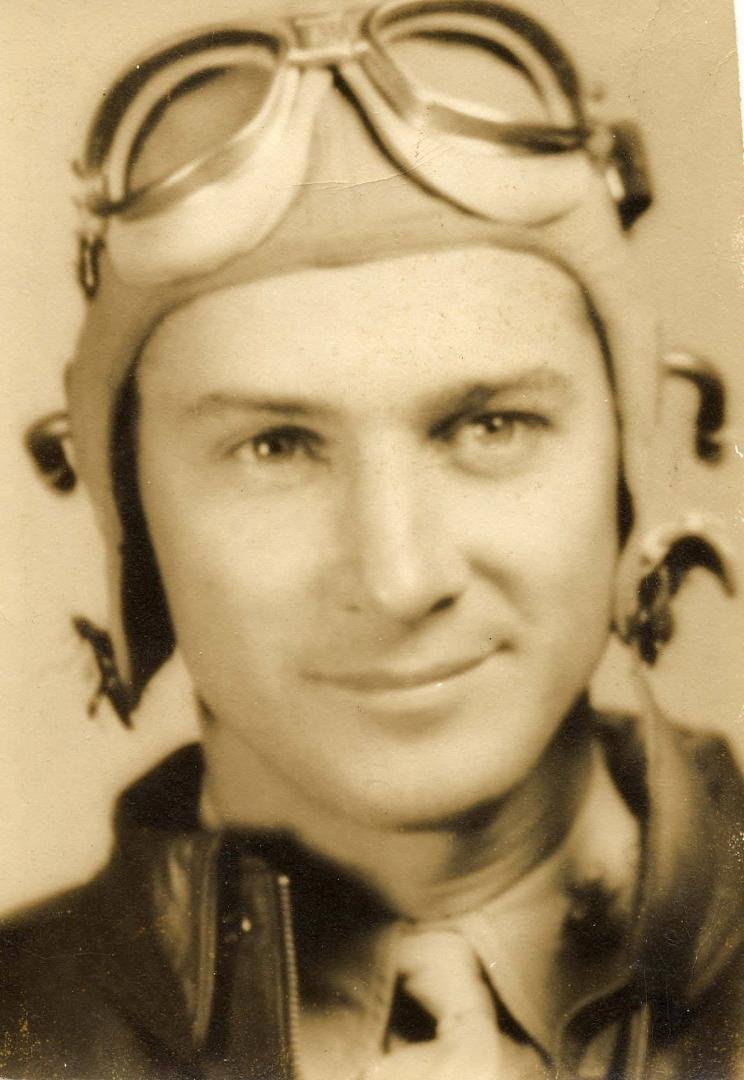 This is my dad, Paul Haddon, the pilot.  He was a Cadet Captain in the Army Air Corps. Cute, don't you think???