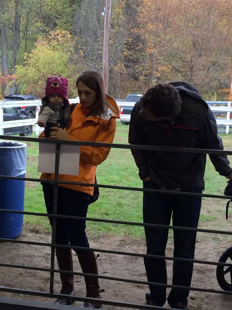 Taking in the Vermont sheep and wool show.