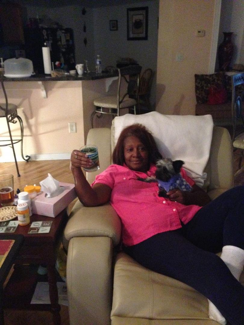 Chillin with Blu and a brandy on a coll day in the Atl