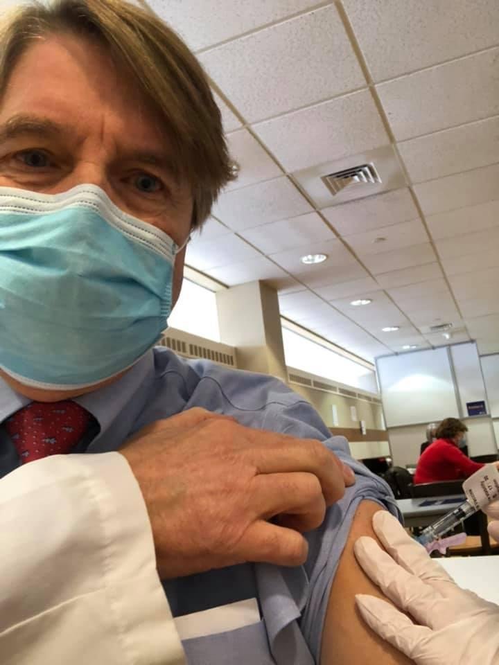 The advantage of taking care of Covid-19 patients. I got my vaccine !