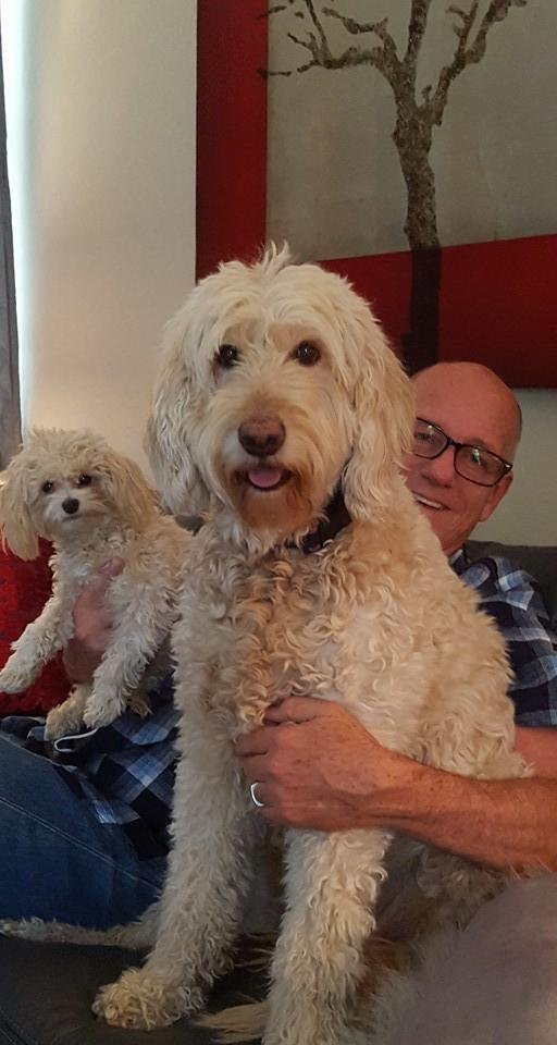 Terry and our fur babies. . .