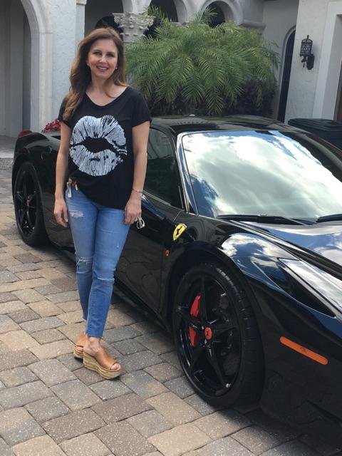 Tracy looks better in front of it.