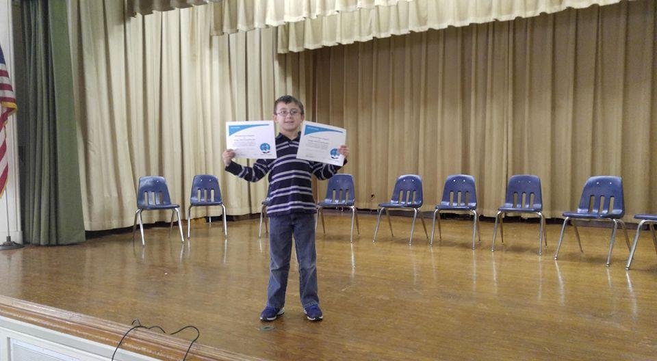Guess who just won the 7 pines elementary school spelling bee. Nathan!. 16 rounds. M