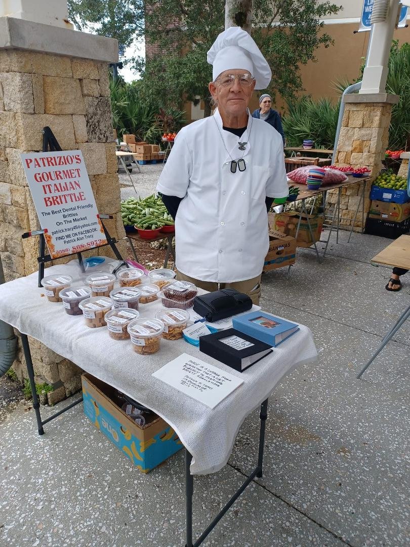 Here I am at the Pavilion mall Farmers Market Saturday I'm going to be at the All Aboard flea market on US1 in Port Orange on Sunday tomorrow come by and try some samples
