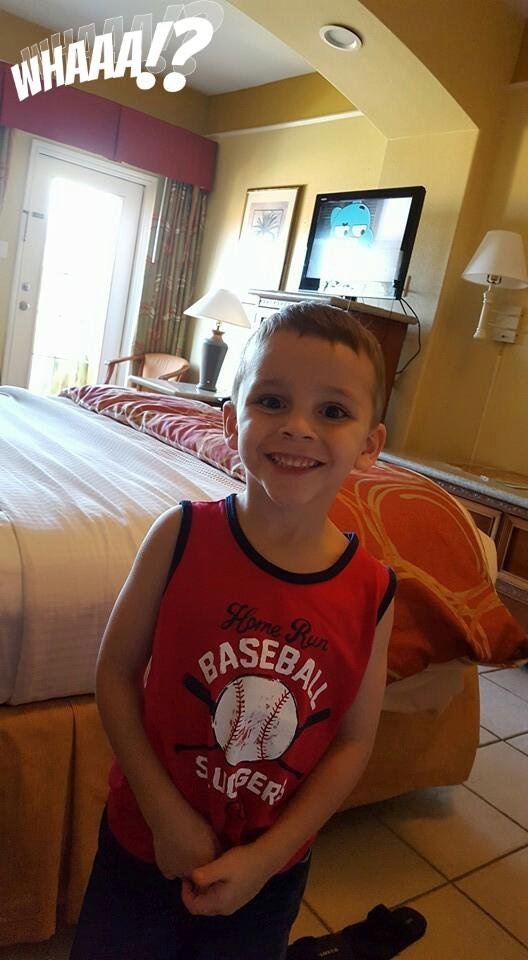 Well we made it here and lil Roy found the TV!!!