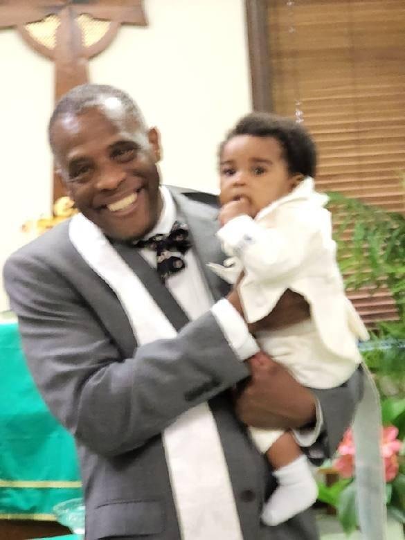 Baptisms are always fun even when your bowtie comes untied in the process.