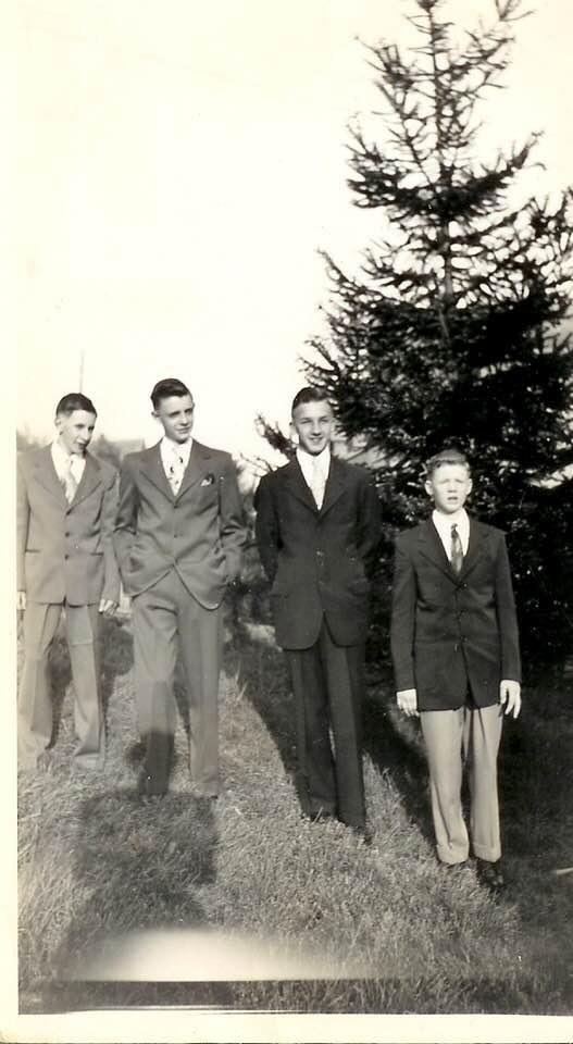 Four Very Close Friends from Kempton, graduation from eighth grade
Donald Dragovich, Jack Sowers, Joe Kronik and Walter Skeeter Turek!