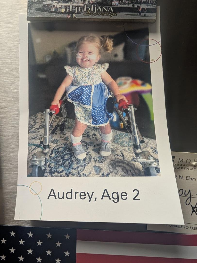 This month it's all about Audrey. Join me in helping Shriners Children's. Together we can fix smiles, broken bones, and broken hearts.