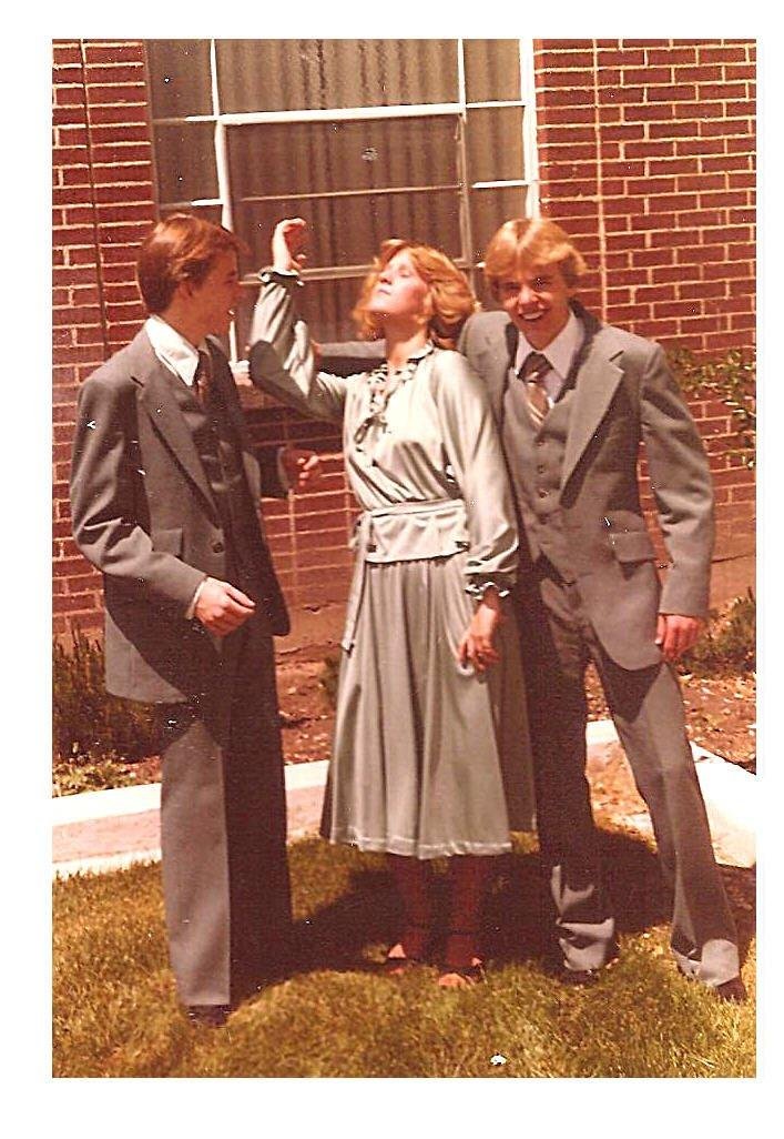 Kristi after a quire preformance in high school