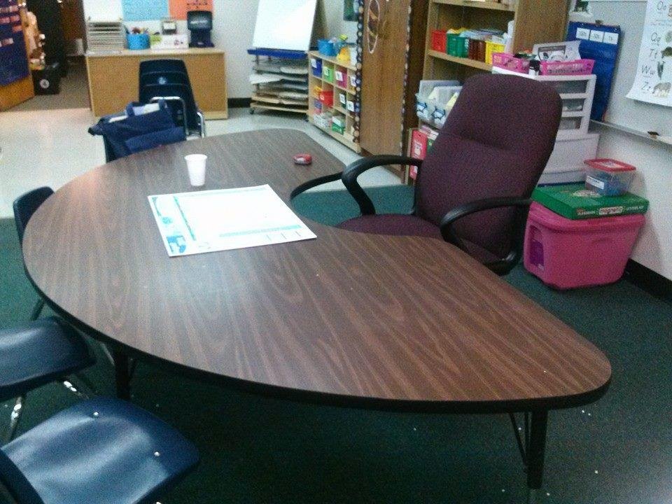 Look, Cindy does have a table to work at.