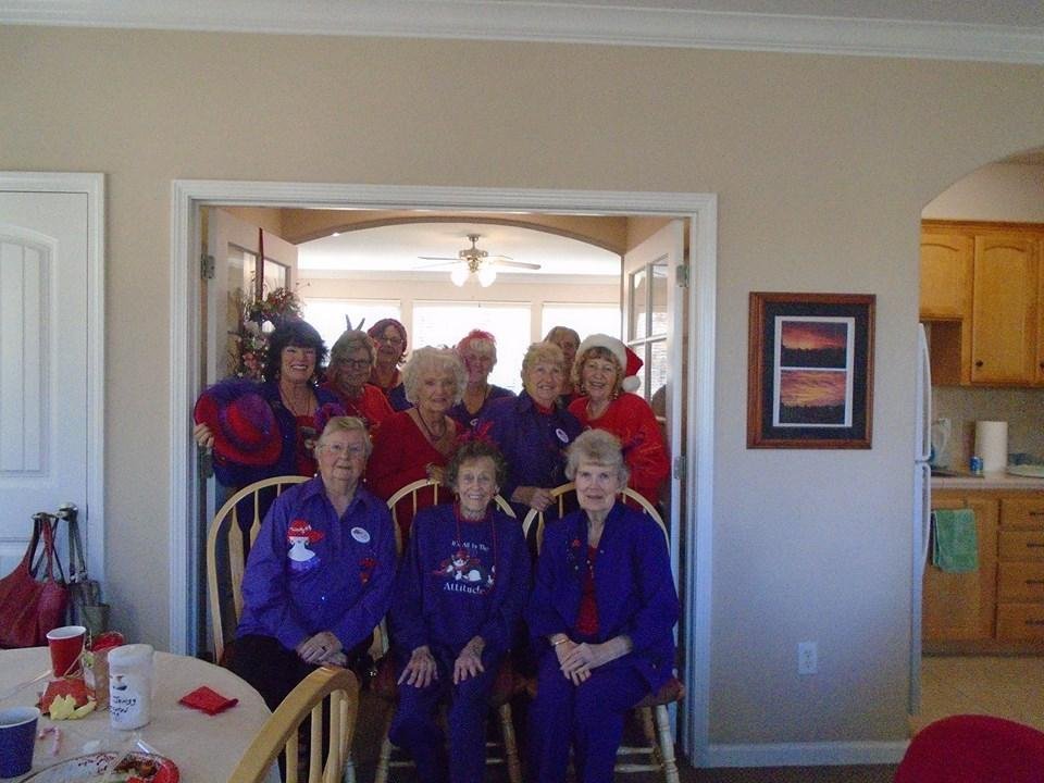 Wild Rubies Red Hat Christmas Party December 6, 2017. Good food, nice clubhouse, but best all...great friends!