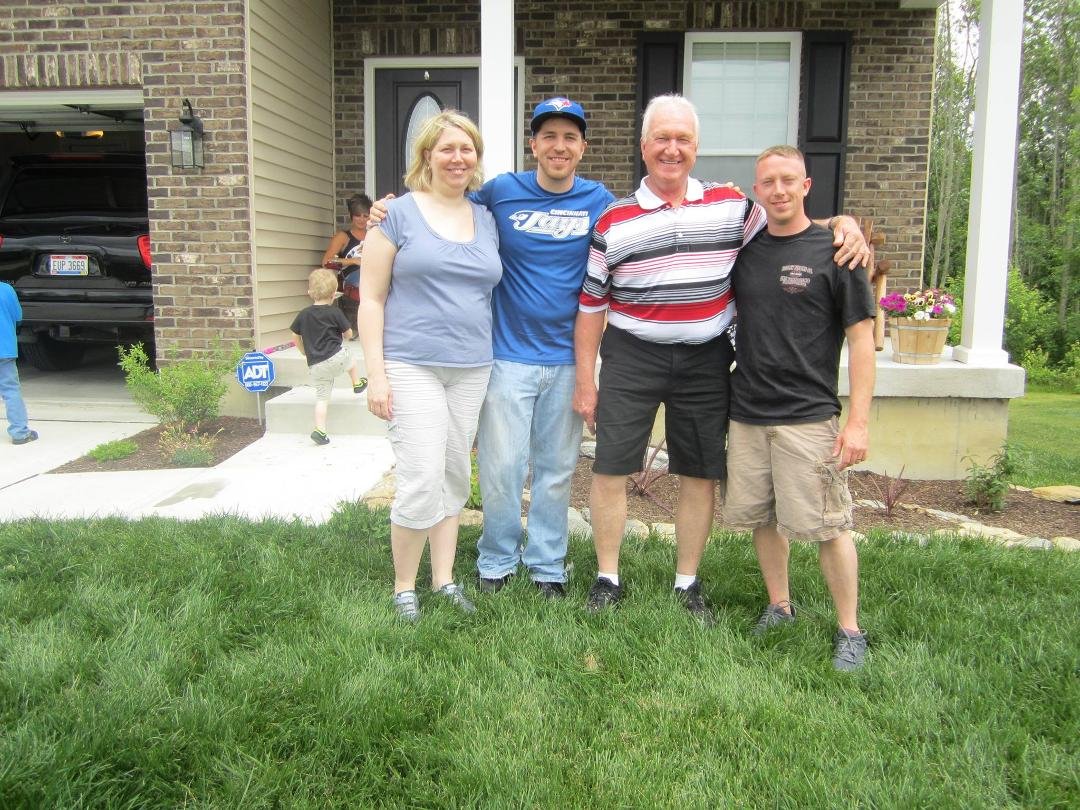 Father's Day 2013- Kevin with Heather,Eric, and Rick -a great day
with family
