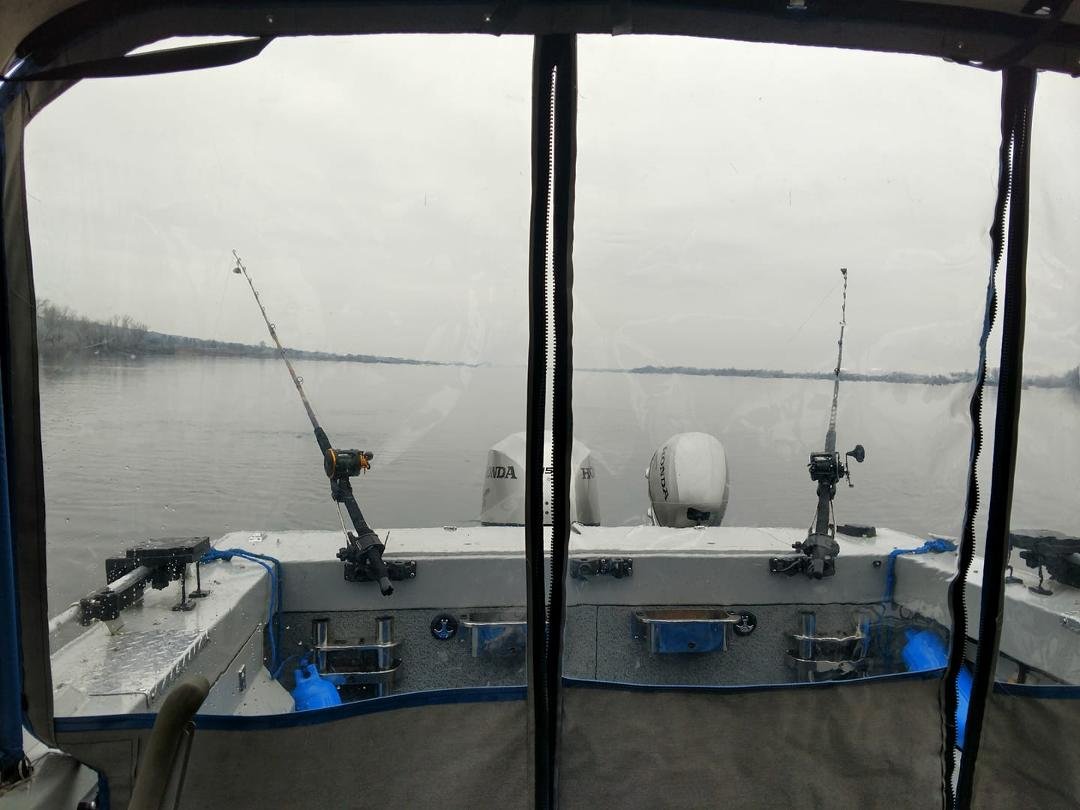 We are anchored up at the mouth of the Umatilla River trying to catch a sturgeon.
