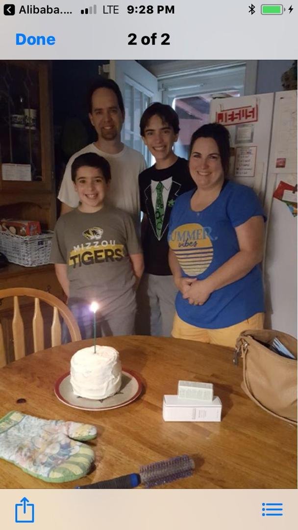 After our daughter (Lori) and son-in-law (Clayton) took Helen out to dinner for her 70th birthday and we did a bit of shopping before taking our grandson home.
Our wonderful next door neighbor’s son made a cake for Helen’s 