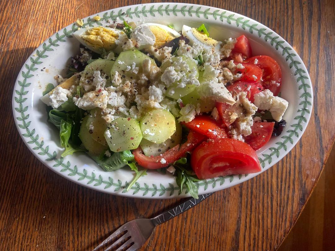 Excesses on the weekend means a big salad for lunch on Monday.