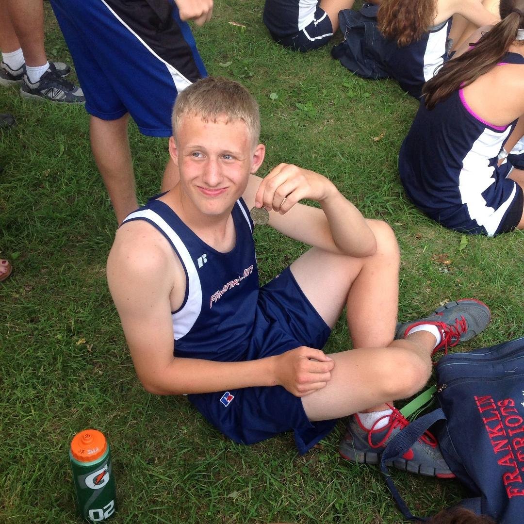 Grant at his Cross Country event and award presentation yesterday.
