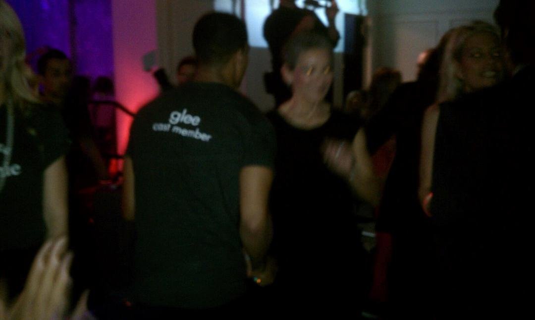 At party at the Bel Air Hotel in LA. If toy want too get the people dancing, just hire the cast from Glee!.