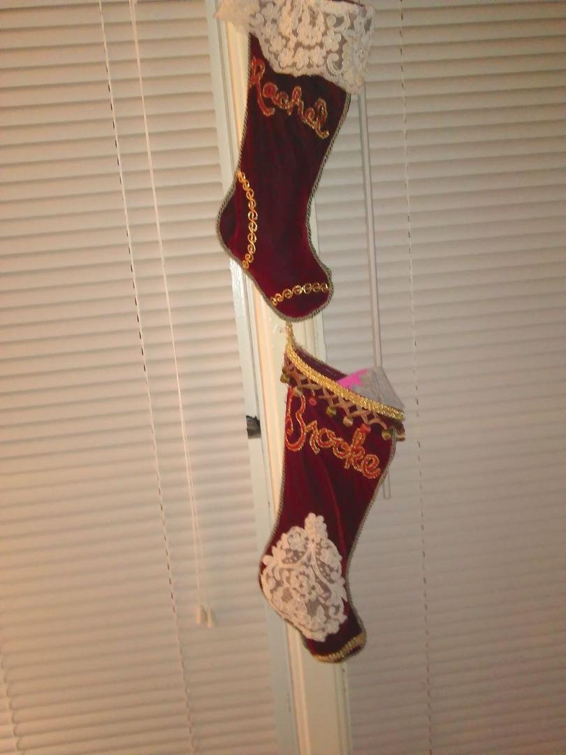 Christmas stockings I made for Rachel and Brooke.