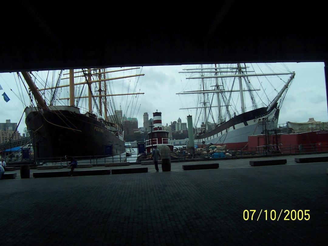 A couple of tall ships in New York's harbour. Kind of cool!!