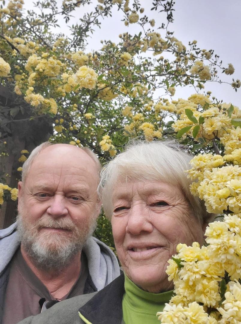 Happy Easter from Jim and I!! Entry to the fruit orchard!