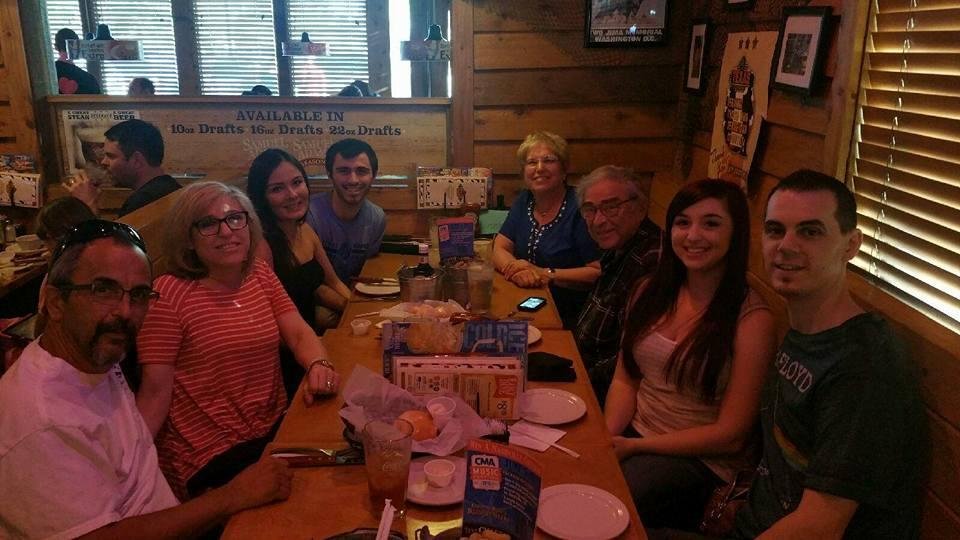 Having my birthday dinner with my family in Arizona