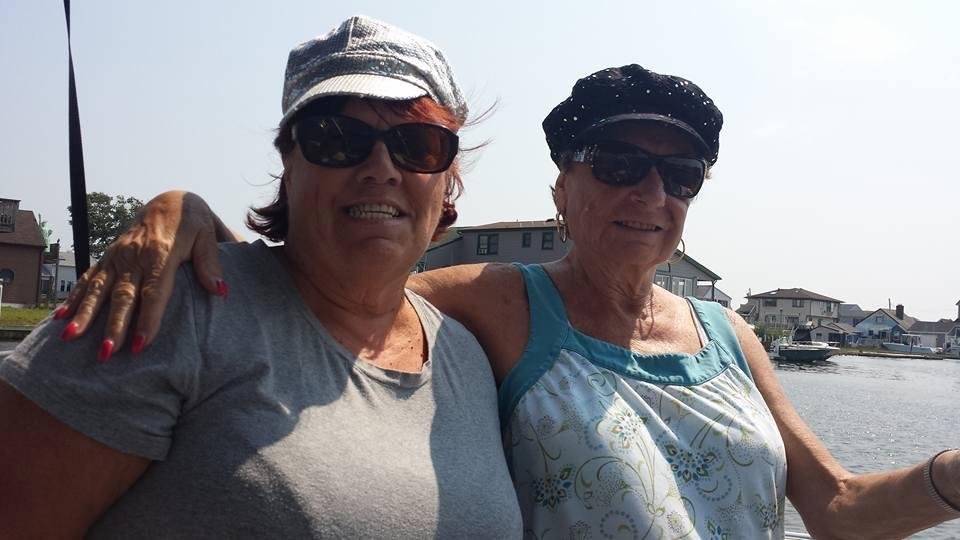 Sue and Pat Pat Reynolds Maude crushing the great bay with Capt Steve