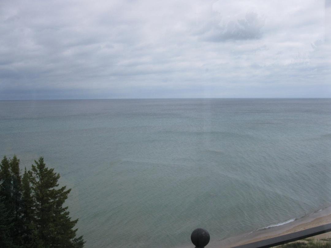view from the top of the light house and yup we climbed all the stairs to get to the top...LOL. they said on a clear day when the sun is shinning just right you can see a sucken ship out there