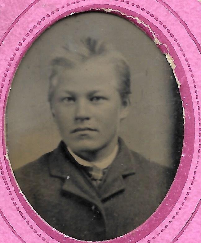 In my sorting and throwing away I've come across a picture of my Grandfather taken when he was about 15 years old