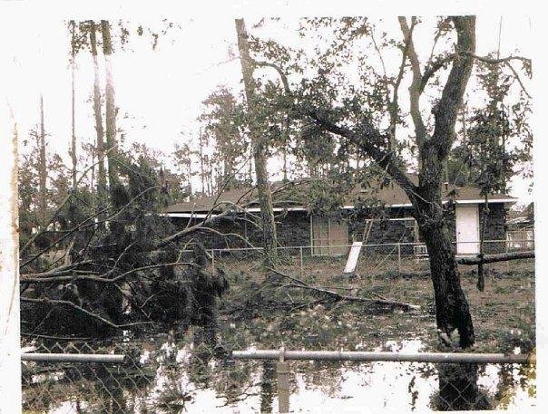 Our first home we bought in Slidell, La. This is my backyard after Hurricane Camille in 1969. It was horrible.