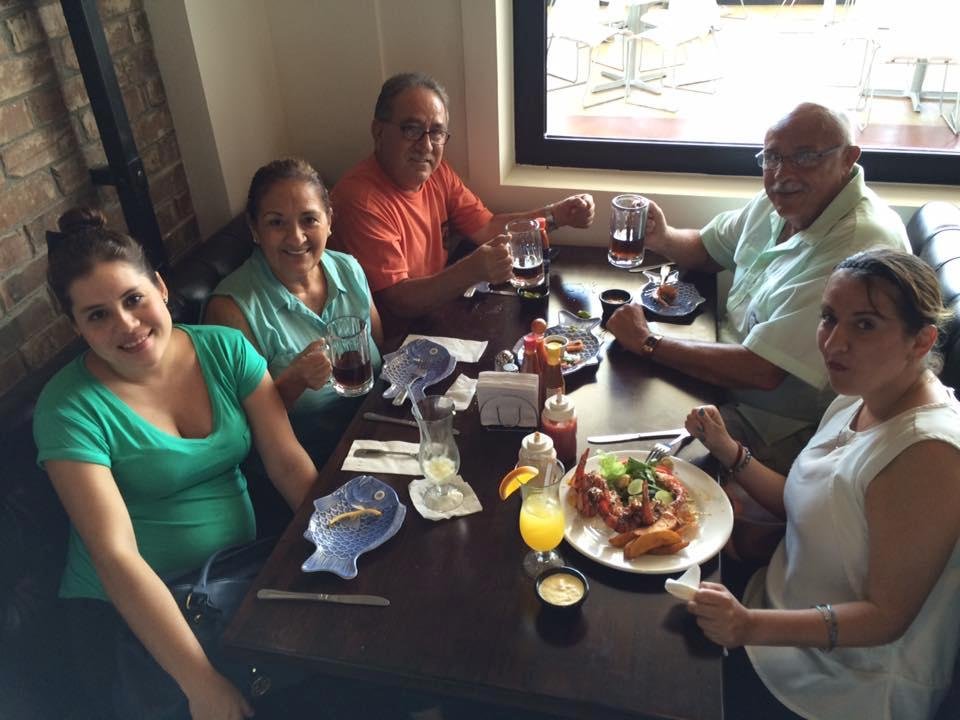 With Victor and family for lunch