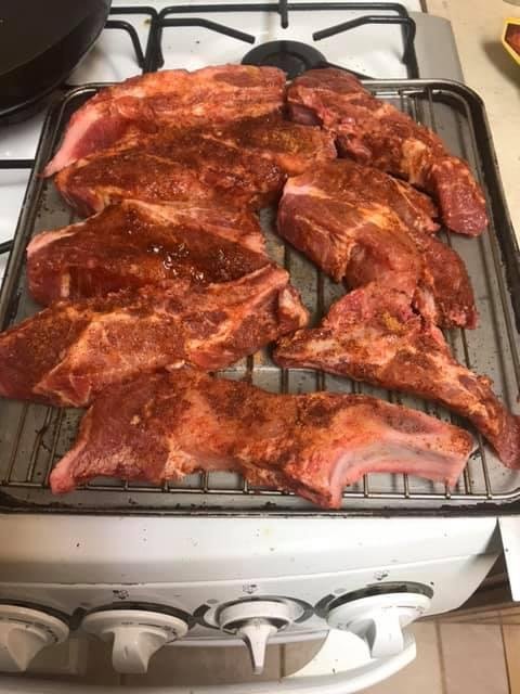 After fighting (really fighting) a bad cold which put me out of commission I mustered up the energy to prepare chili/ lime pork ribs that sat marinating for several days