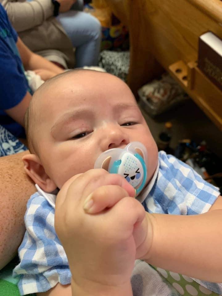 He was all about Brittany Foxworth at church today , my sweet man