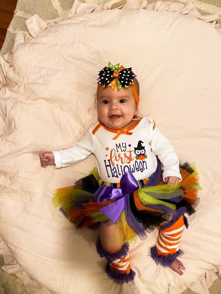 Newest great grandbaby first Halloween what a cutie Hope she had a great Halloween day