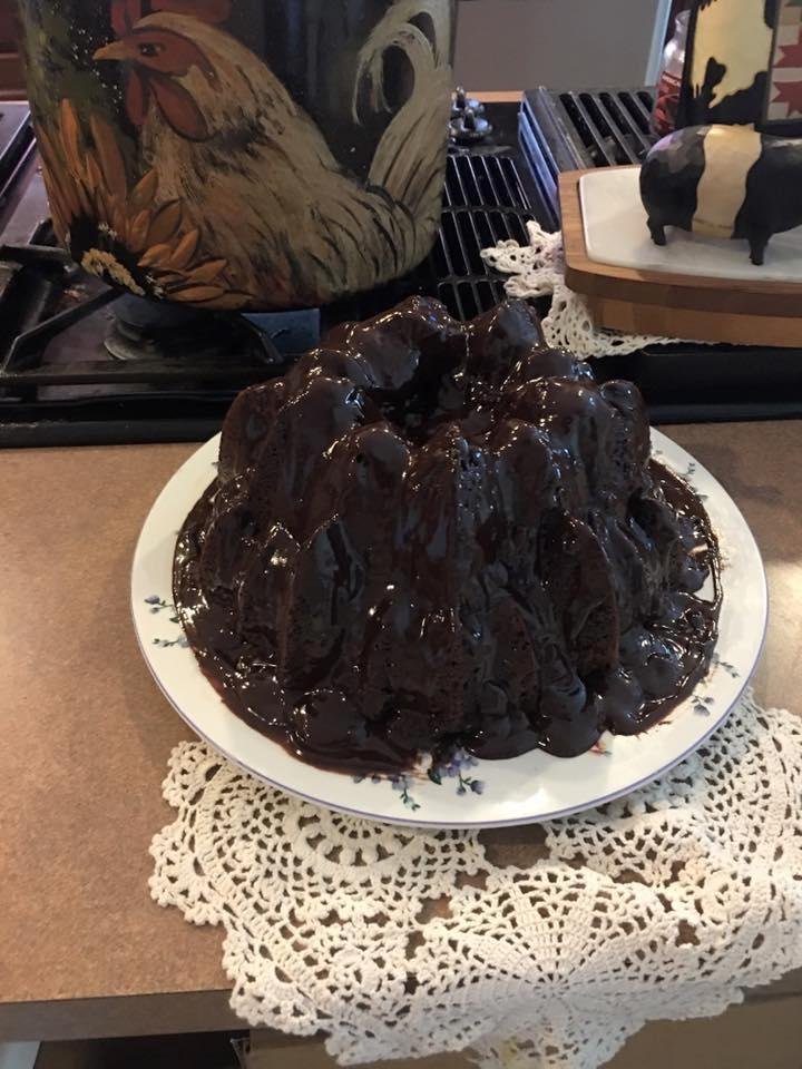 This is the recipe Granny's Chocolate Cake here on Facebook. Trust me. It was the best I could do My kitchen is in shock. I have to take a nap now.