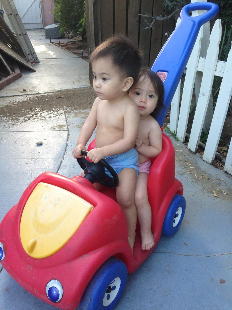 Nate & Abby ready for a test drive.