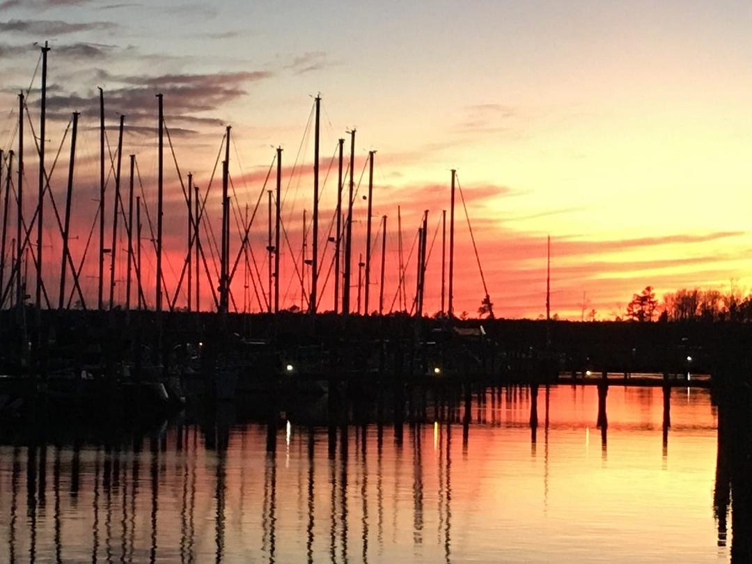 Sunset from Pecan Grove Marina, NC with Leslie Wintemberg