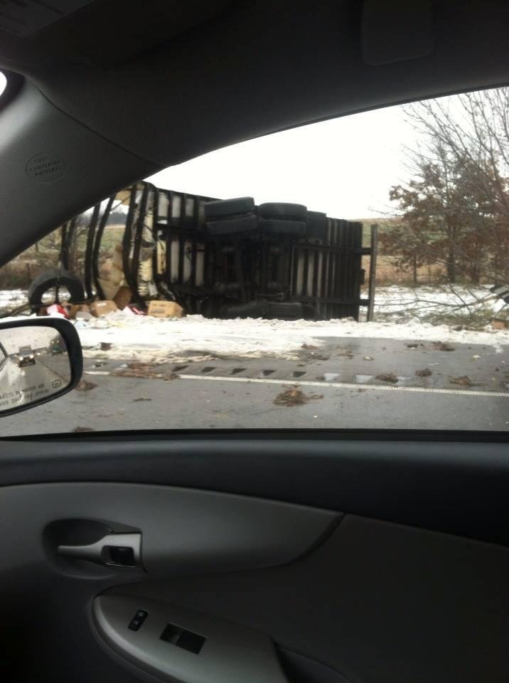 A semi that was carrying a load full of Raman Noodles...smdh