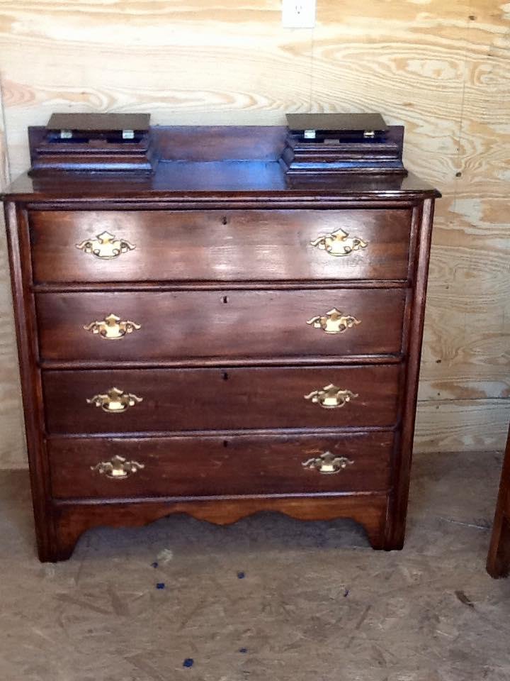 Friends. Bruce has a new-to-you venture. He is restoring furniture, and has several pieces ready to go. We would love for you to share this on your page so the word can get out. The first piece is this pine 4 drawer dresser